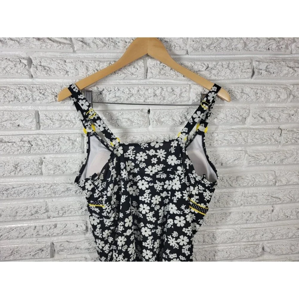 Motherhood Maternity Womens Swim Top Extra Large XL Spaghetti Black FLO226E